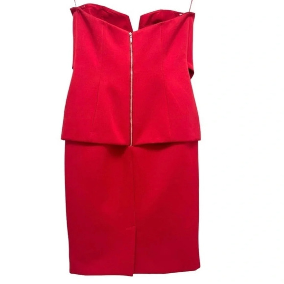 Finders Keepers In Between Days Red Strapless Midi Dress/sweetheart - Picture 4 of 7
